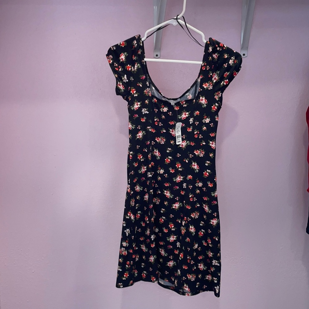 Black floral dress